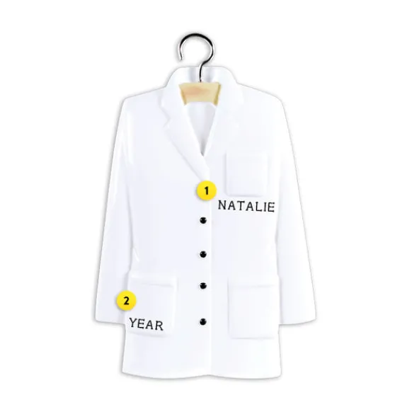 Clearance PolarX Personalized Lab Coat Ornament