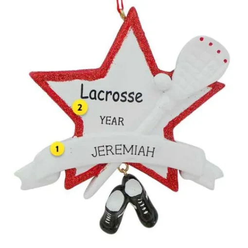 Best Sale Rudolph & Me Personalized Lacrosse Ornament