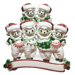 Cheap PolarX Personalized Llama Family Of 6 Ornament