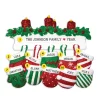 Fashion PolarX Personalized Mitten Family Of 10 Ornament