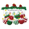 Clearance PolarX Personalized Mitten Family Of 9 Ornament