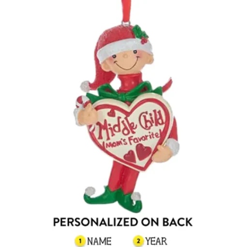 Hot Personalized Mom's Favorite Child Ornament - Middle Boy Family Members