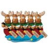 Online PolarX Personalized Moose Family Of 5 In Canoe Ornament