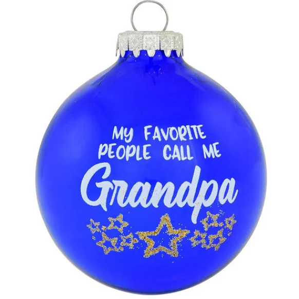 Store Personalized "My Favorite People Call Me Grandpa" Ornament Family Members