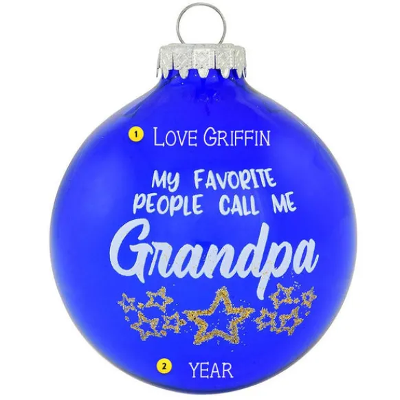 Store Personalized "My Favorite People Call Me Grandpa" Ornament Family Members