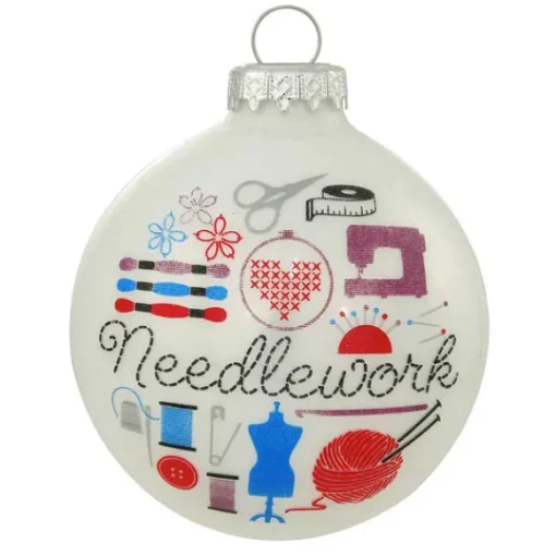 Best Sale Personalized Needlework Glass Bulb Ornament Hobbies & Activities