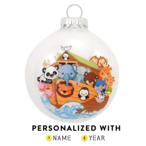 Best Sale Personalized Noah's Ark Glass Ornament Angels & Religious