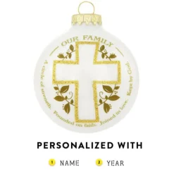 Sale Bronners Personalized Our Family Circle Glass Ornament