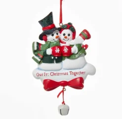 New Personalized Our 1St Christmas Together Snowman Ornament Couples