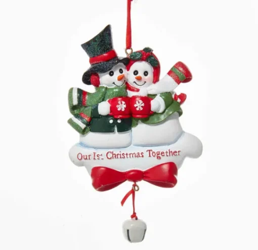 New Personalized Our 1St Christmas Together Snowman Ornament Couples
