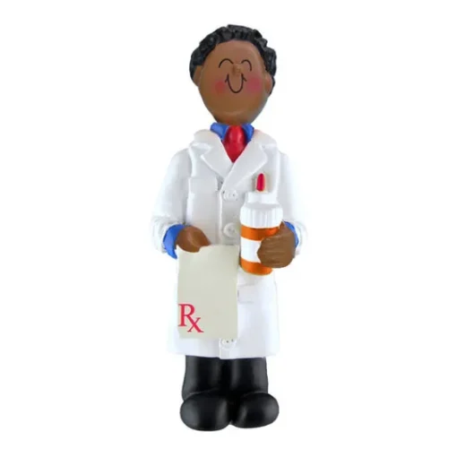 Cheap Ornament Central Personalized Pharmacist Ornament - African-American Male