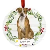 Cheap E & S Imports Personalized Pit Bull Ornament - Full Body