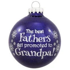 Store Personalized "Promoted To Grandpa!" Glass Bulb Ornament Expecting & New Family