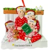 Discount PolarX Personalized Reading In Bed Family Of 4 Ornament