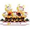 Shop Personalized Reindeer Family Of 5 Table Top Decoration Table Tops