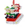 Discount PolarX Personalized Sledding Family Of 3 Ornament