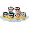 Best PolarX Personalized Snorkeling Family Of 6 Ornament