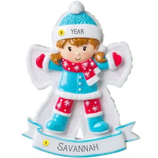 Flash Sale Personalized Snow Angel Girl Ornament Growing Up