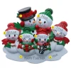 Sale PolarX Personalized Snowman Family Of 6 Ornament