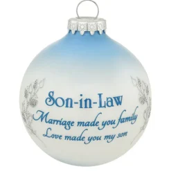 Store Personalized Son-In-Law Glass Bulb Ornament Family Members
