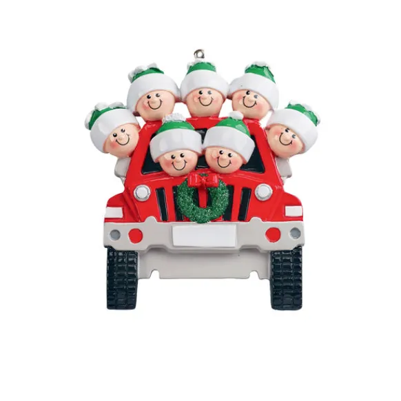 New Rudolph & Me Personalized Suv Family Of 7 Ornament
