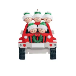 Fashion Rudolph & Me Personalized Suv Family Of 5 Ornament
