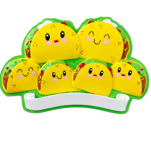 Shop PolarX Personalized Taco Family Of 6 Ornament