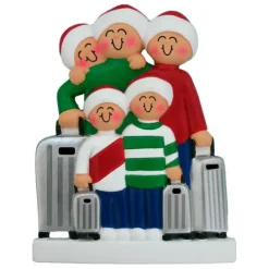 Shop Ornament Central Personalized Traveling Family Of 5 Ornament