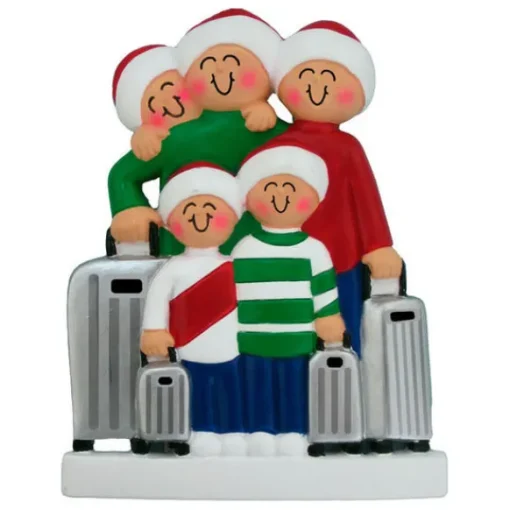 Shop Ornament Central Personalized Traveling Family Of 5 Ornament