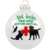 Online Bronners Personalized Vet Tech Glass Ornament