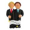 Store Personalized Wedding Couple Ornament - Blonde Groom And Brunette Groom Engaged, Wedding, & Anniversary