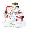 Best Sale Personalized We'Re Expecting Snowman Family With 1 Child Ornament Expecting & New Family