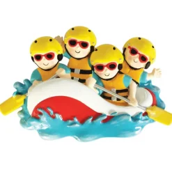 Shop PolarX Personalized White Water Rafting Family Of 4 Ornament