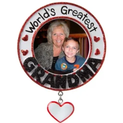 New Personalized World's Greatest Grandma Frame Ornament Picture Frames