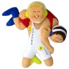 Outlet Ornament Central Personalized Wrestler - Male, Blonde Ornament