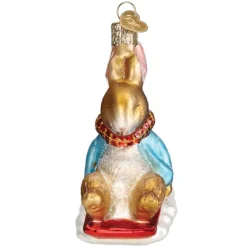 Cheap Peter Rabbit On Sled Ornament - Licensed Characters