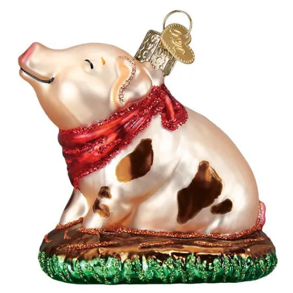 Sale Piggy In The Puddle Ornament - Animals
