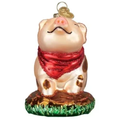 Sale Piggy In The Puddle Ornament - Animals
