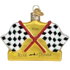 Best Sale Old World Christmas Racing Flags Ornament -