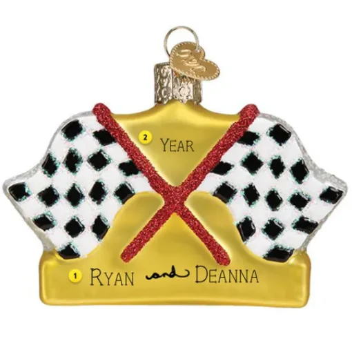 Best Sale Old World Christmas Racing Flags Ornament -