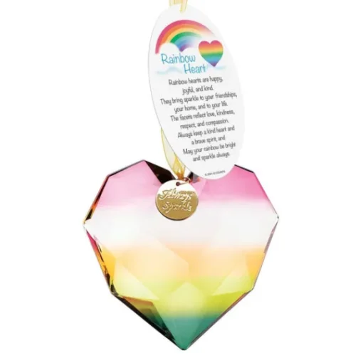 Hot Rainbow Heart Ornament Friends
