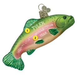 Cheap Old World Christmas Rainbow Trout Ornament -