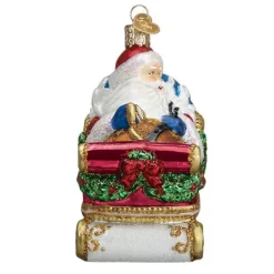 Store Old World Christmas Santa In Sleigh Ornament -