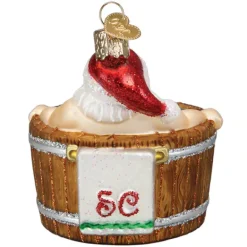 Cheap Old World Christmas Santa's Hot Tub Ornament -
