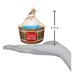 Cheap Old World Christmas Santa's Hot Tub Ornament -