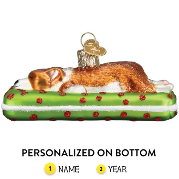 Outlet Old World Christmas Sleepy Corgi Dog Ornament -