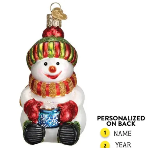 Best Sale Old World Christmas Snowman With Cocoa Ornament -
