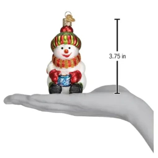 Best Sale Old World Christmas Snowman With Cocoa Ornament -