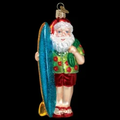 Cheap Old World Christmas Surfer Santa Ornament -