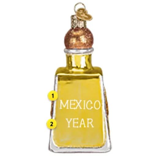 Store Old World Christmas Tequila Bottle Ornament -
